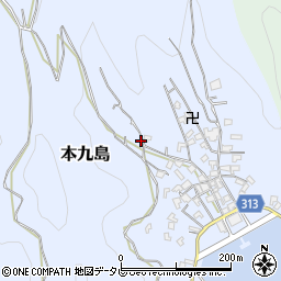 愛媛県宇和島市本九島1686周辺の地図