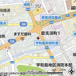 愛媛県宇和島市栄町港1丁目2周辺の地図