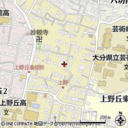 大分県大分市上野丘西8-14周辺の地図