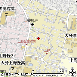 大分県大分市上野丘西7-2周辺の地図