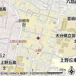 大分県大分市上野丘西8周辺の地図