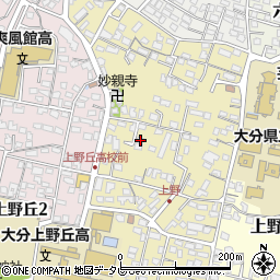 大分県大分市上野丘西7-3周辺の地図
