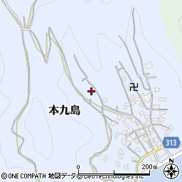 愛媛県宇和島市本九島1640周辺の地図