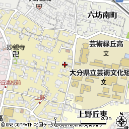 大分県大分市上野丘西14周辺の地図
