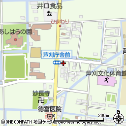 芦刈郵便局周辺の地図