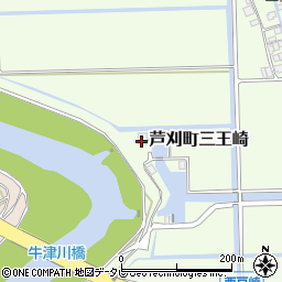 小城市役所　排水機場三王崎排水機場周辺の地図