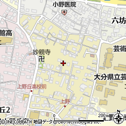 大分県大分市上野丘西6周辺の地図