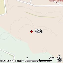 愛媛県北宇和郡松野町松丸周辺の地図