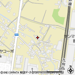 福岡県筑後市熊野1667-5周辺の地図