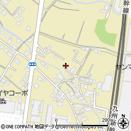 福岡県筑後市熊野1667周辺の地図