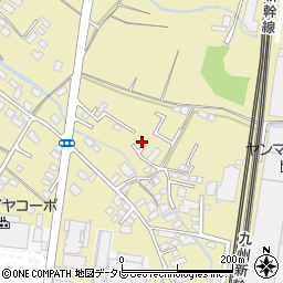 福岡県筑後市熊野1667-7周辺の地図