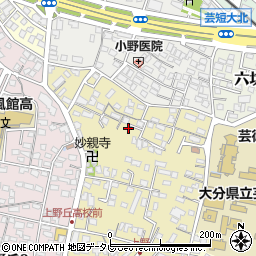 大分県大分市上野丘西4周辺の地図