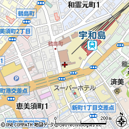 宇和島駅前郵便局周辺の地図