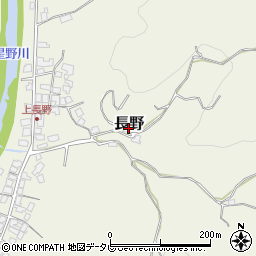 福岡県八女市長野周辺の地図