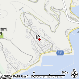 愛媛県宇和島市蛤周辺の地図