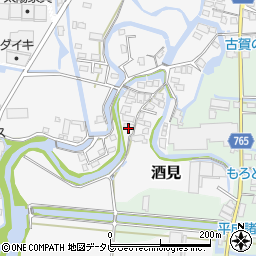 福岡県大川市酒見18周辺の地図