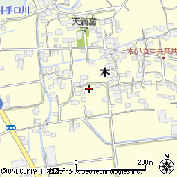 福岡県八女市本周辺の地図