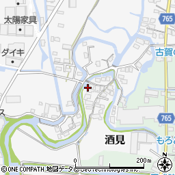 福岡県大川市酒見1660周辺の地図