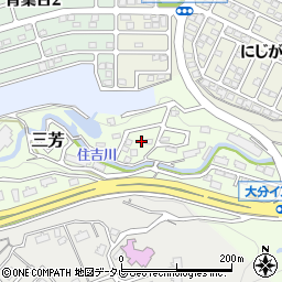 大分県大分市三芳1358-2周辺の地図