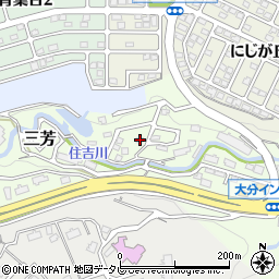 大分県大分市三芳1358-3周辺の地図