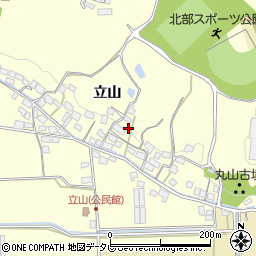 福岡県八女市本立山周辺の地図