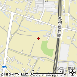 福岡県筑後市熊野周辺の地図