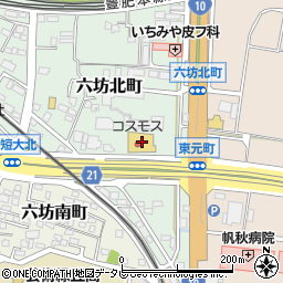 ドラックストアコスモス東元町店周辺の地図