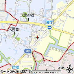 福岡県久留米市城島町江上1498周辺の地図