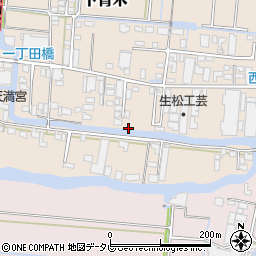 福岡県大川市下青木周辺の地図