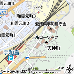 四国開発建設株式会社　宇和島駐在周辺の地図