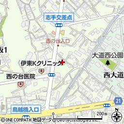 大分県大分市三芳2185-11周辺の地図