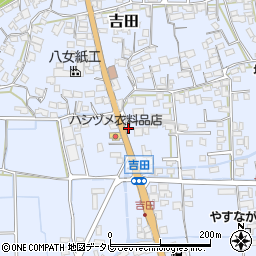 福岡県八女市吉田1786周辺の地図
