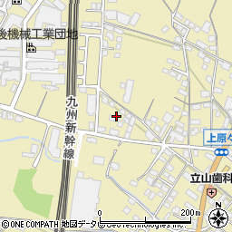 福岡県筑後市熊野1316周辺の地図