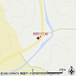 愛媛県北宇和郡松野町奥野川167周辺の地図