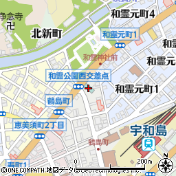 宇和島オリエンタルホテル周辺の地図