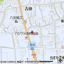 福岡県八女市吉田1787周辺の地図
