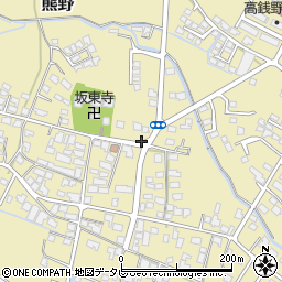 福岡県筑後市熊野1019周辺の地図