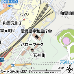 宇和島保健所周辺の地図