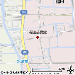 福田公民館周辺の地図