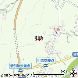 大分県九重町（玖珠郡）引治周辺の地図