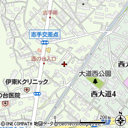 大分県大分市三芳2014-5周辺の地図
