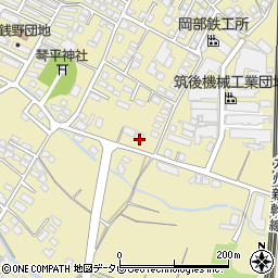 福岡県筑後市熊野1250周辺の地図