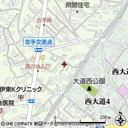 大分県大分市三芳2014-7周辺の地図