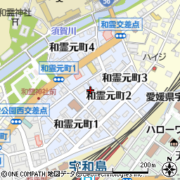 愛媛県宇和島市和霊元町周辺の地図