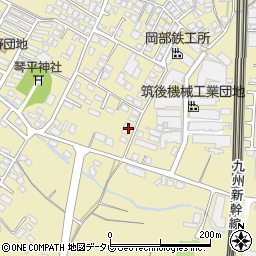 福岡県筑後市熊野1248周辺の地図