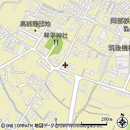 福岡県筑後市熊野1240-17周辺の地図