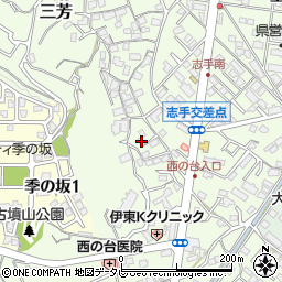 大分県大分市三芳2148-21周辺の地図