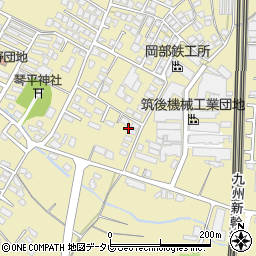 福岡県筑後市熊野1240-50周辺の地図