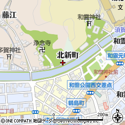 愛媛県宇和島市北新町1571周辺の地図