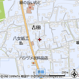 福岡県八女市吉田1801周辺の地図